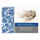 Blue Gray Template New Baby Birth Announcement