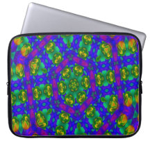 Blue Kaladeidoskop Laptop Sleeve Schutzhülle