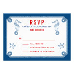 Blue - Nautical Seahorse Wedding RSVP einladungen