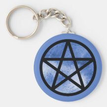Blue Pentacle Keychain