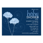 Blue Whisper Baby Boy Shower Invitation