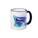 Blue-White Crystal Superman Logo tassen