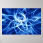 BlueAbstractFlower Plakat