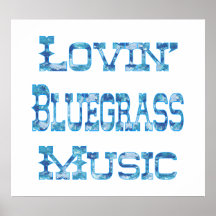 Bluegrass-Musik-Plakat