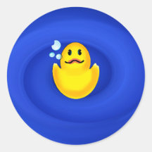 blueoceanswirl, ducky2 runder sticker
