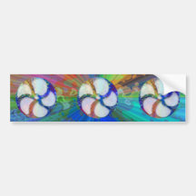 BlueRay Regenbogen BlumenChakra Auto Aufkleber