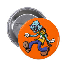 Blues bemannen das Gehen Button