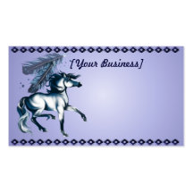 BlueToneHorseandFeathers Visitenkarte