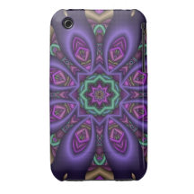 Blühen lila, dekoratives abstraktes iPhone 3 Case-Mate hülle