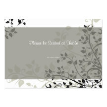 blühen Sie Silber; Hochzeitstabellensitzplätze Visitenkartenvorlagen