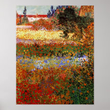 Blühender Garten-Vintage feine Kunst Van Gogh Posterdrucke
