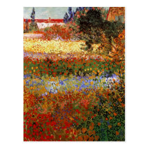 Blühender Garten-Vintage feine Kunst Van Gogh Postkarten
