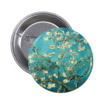 Blühender Mandelbaum - Vincent van Gogh Button