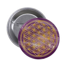 Blume des Goldes des Lebens |, klein Buttons