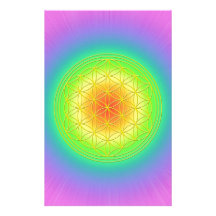 Blume des Lebens Chakra 1 Personalisierte Büropapiere
