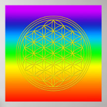 Blume des Lebens chakra 2 Plakat