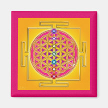 BLUME des LEBENS - Chakras Yantra Kühlschrankmagnete
