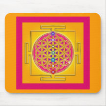 BLUME des LEBENS - Chakras Yantra Mauspads