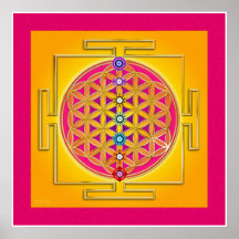 BLUME des LEBENS - Chakras Yantra Posterdrucke