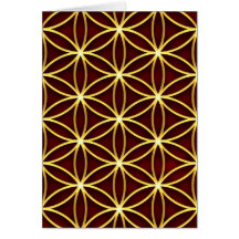 Blume des Lebens -Flower of life - Gold Grußkarte