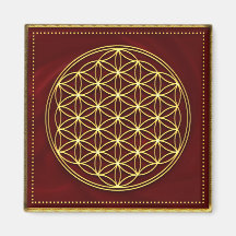 Blume des Lebens -Flower of life - Gold Magnets