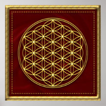 Blume des Lebens - Flower of life - Gold Plakate