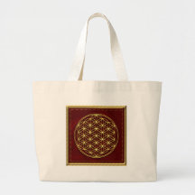 Blume des Lebens -Flower of life - Gold Tasche