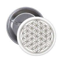 Blume des Lebens / Flower Of Life | silver big Button