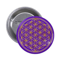 Blume des Lebens | klein violet BG Anstecknadel