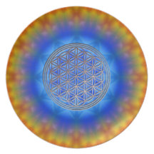 Blume des Lebens Motiv 14 Flache Teller