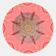 Blume des Lebens Runder Aufkleber