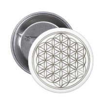 BLUME DES LEBENS - Silber Anstecknadelbutton