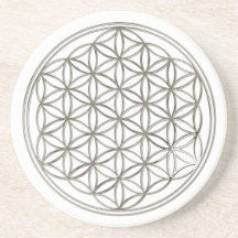 BLUME DES LEBENS - Silber Getränkeuntersetzer