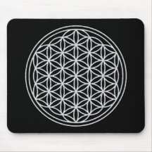 BLUME DES LEBENS - Weiß Mousepads
