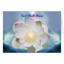 Blume des weißen Lotos Grußkarten