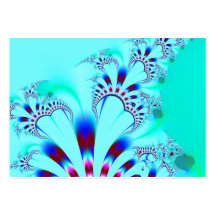 Blume · Fraktal-Kunst · Türkis Visitenkarten Vorlage