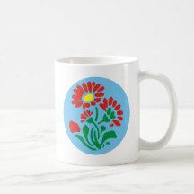 blume im Kreis flower in circle Kaffeetasse