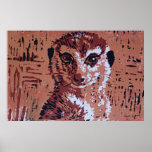 Blume linocut - Kunstdruck Poster