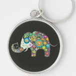 Blumen-Elefant mit Diamant-Bolzen Schlüsselband