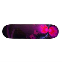 Blumen-Fee - Rosen-und Magenta-Bänder Individuelle Skateboards