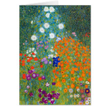 Blumen-Garten, Gustav Klimt Grußkarte