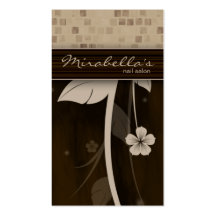 Blumen-Geschäfts-Karten-Quadrat-Beige Brown Visitenkarte