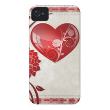 Blumen-Herz Case-Mate iPhone 4 Hülle