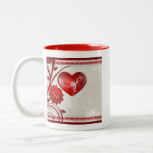 Blumen-Herz Kaffeehaferl