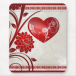 Blumen-Herz Mousepads