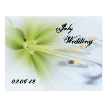 Blumen-Juli-Hochzeits-Postkarte