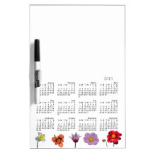Blumen-Kalender ~ trockenes Löschenbrett Whiteboards