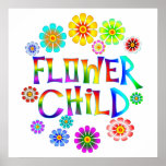 BLUMEN-KIND PLAKATDRUCKE
