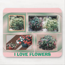 BLUMEN-KÖRBE, I-LIEBE-BLUMEN MOUSEPADS