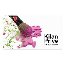"Blumen-Kosmetik-" - Make-upkünstler, Cosmetologis Visitenkarten Vorlage